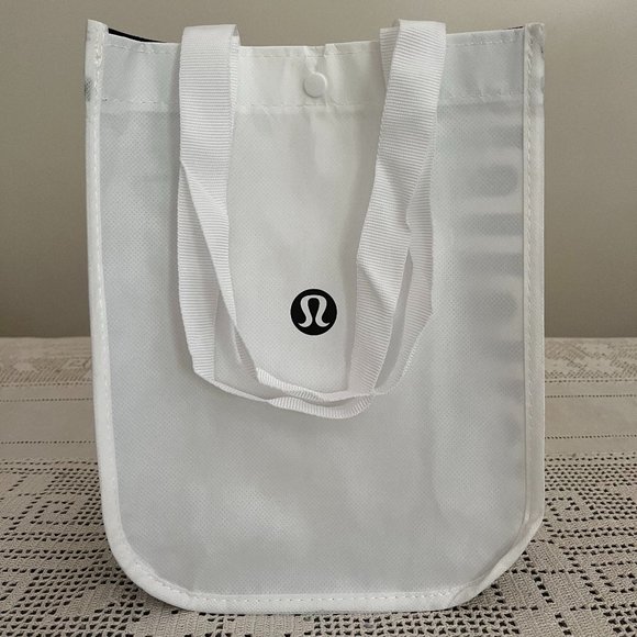 Lululemon white & black small reusable tote bag - Picture 5 of 7